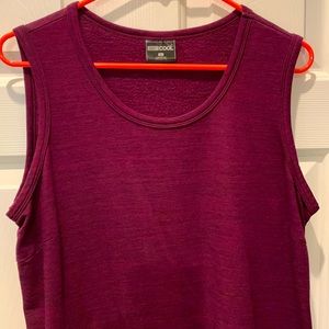 Dark pink and black dress or long shirt with tights! Either works!